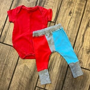 Rockin Baby boutique outfit with onesie and pants. 100% cotton